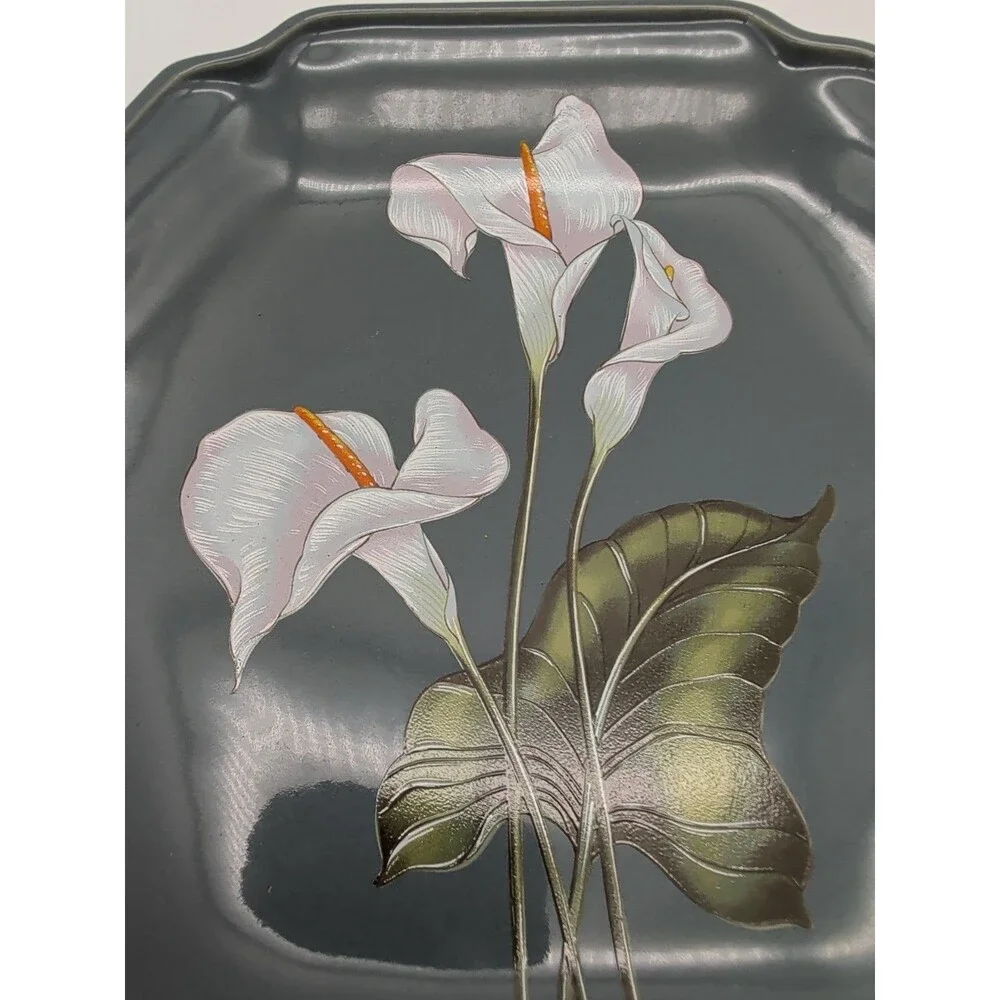 Yamaji Japan Calla Lilies Hexagonal Dish & Vase Toothbrush Pencil Holder
